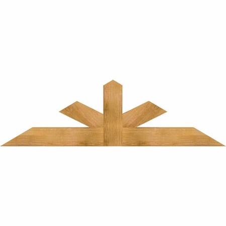 Ekena Millwork Saratoga Rough Sawn Timber Gable Bracket, Western Red Cedar, 72"W x 21"H x 4"D x 6"F, 7/12 Pitch GBW072X21X0406SAR00RWR